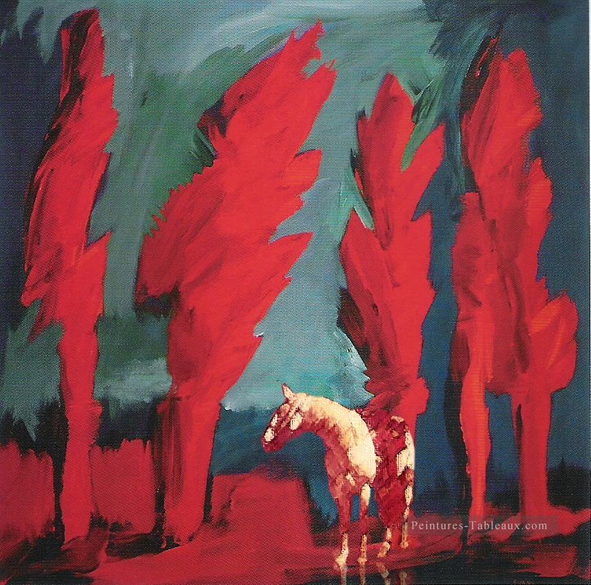 cheval en rouge occidental original Peintures à l'huile